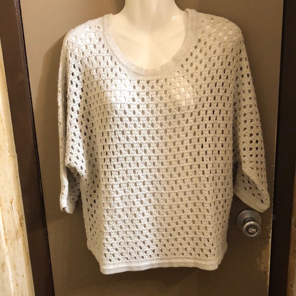 Knitted ivory cream top
